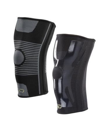 Kinesiology Knee Compression Sleeves - Professional Knee Braces for Men and Women for Joint Pain Relief Swelling ACL MCL Inflammation Relief FSA and HSA Approved Medium Black