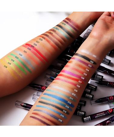 RoseFlower 6 Colors Eyeshadow Shimmer Stick Highlighter Eye Shadow Stick Set Colorful Eyeshadow Pencil Crayon Creamy Waterproof Pearly Sparkle Glitter Cream Stick Pen EyeLiner Makeup for Women - Buy Online on GoSupps.com