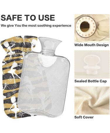 NAANLE Christmas Ballet Dancer Heat Bottle - 1L Transparent Warm Water Bottle for Hand & Foot Therapy | Pain Relief & Bed Warmer - Buy Online on GoSupps.com