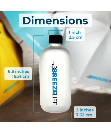 Breeze Life Replacement Mist Bottle Fits Original and Rechargeable Mister Breeze Umbrellas, 16 oz, Clear Frosted - Buy Online on GoSupps.com
