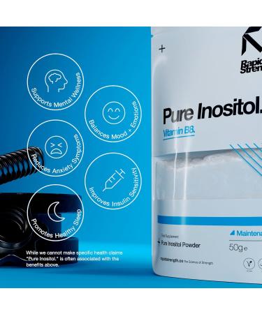  Rapid Strength Pure Inositol Powder 50g - Vitamin B8 | Promotes Mental and Physical Health | Promotes General Wellness - Buy Online on GoSupps.com