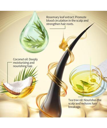 Lot de 3 masques pour cheveux au romarin shampoing romarin cheveux Organique Rosemary Oil Massage Du Corps Nourrit Le Cuir Chevelu Stimule La Croissance Des Cheveux pousse cheveux (3pcs) - Buy Online on GoSupps.com