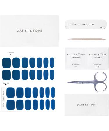 Danni & Toni Half Hardened Gel Nail Films - Astral Dive Blue Mirror Glossy UV Gel Foil Wraps - Self-Adhesive 28 Sticker Nail Design - Buy Online on GoSupps.com