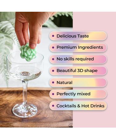 Poseidn Cocktail Bombs Gin & Tonic Gift Set 8 Drink Mixers for Gin & Tonic Cocktail and Mocktail Drinks Blood Orange & Rosemary Cucumber & Lime Raspberry & Green Tea Watermelon - Buy Online on GoSupps.com