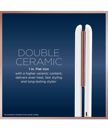 Conair 362C Infiniti Pro Tourmaline Ceramic Soft Touch Full Size Hair Dryer & Double Ceramic Flat Iron 1 Inch White/Rose Gold - Buy Online on GoSupps.com