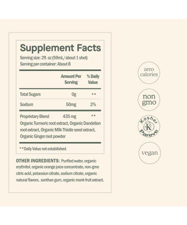 DOSE for Your Liver Cleanse Detox & Repair Made with Organic Milk Thistle Supplement with Turmeric Dandelion Ginger and Orange Supports Healthy Liver Function 16oz Bottle 3 Pack (3 Week Supply) 16 Fl Oz (Pack of 3) - Buy Online on GoSupps.com