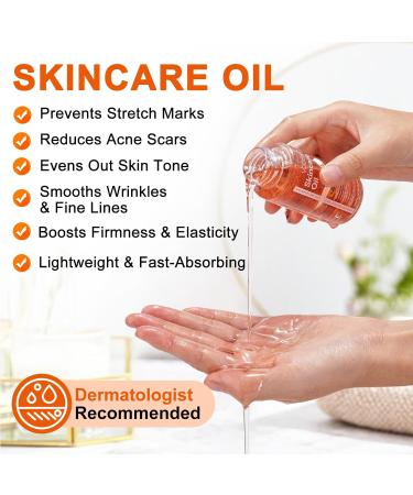 Body Care Oil Anti-Stretch Mark Oil Prevents Stretch Marks Strengthens Skin Firmness and Elasticity For Fair Even and Radiant Skin 60ml - Buy Online on GoSupps.com