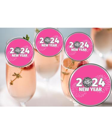 20 x 4.5cm edible NYE New years champagne prosecco flute drink toppers uncut1