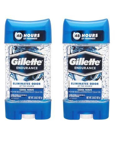 Gillette Anti-Perspirant Deodorant Clear Gel Cool Wave - 3.8 oz Pack of 2