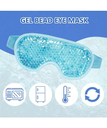 Zequech PVC Eye Mask Cooling Eye Mask Gel Hot Cold Soothing Compress Gel Beads Eye Mask Cooling Eye Mask for Puffy Eyes Dark Circles Headaches Reduce Eyes Dry Swollen Reusable Eye Cover - Buy Online on GoSupps.com