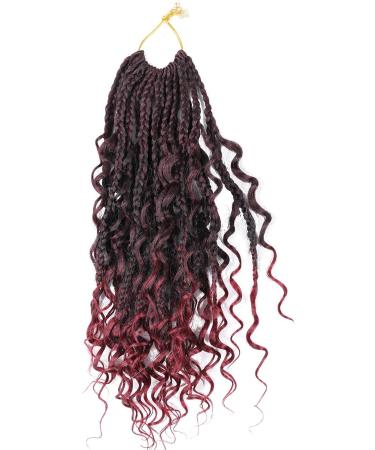 Box Braids Curly Ends Box Braid Crochet Hair Prelooped Synthetic Crochet Braids (14inch T118) - Buy Online on GoSupps.com