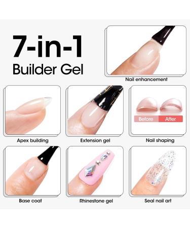 Shop Gellen 7-in-1 Clear Builder Gel Polish - Nail Strengthener & Extension Gel - Soak Off UV Gel for Nail Art - 15ml - Buy Online on GoSupps.com