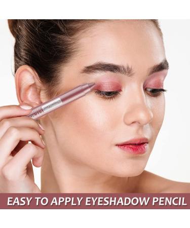 Rose Gold Eyeshadow Pencil Stick - Waterproof & Long-Lasting Metallic Shimmer Eyeliner Pen - Buy Online on GoSupps.com