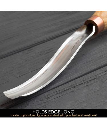 BeaverCraft G7L/22 Wood Carving Gouge Chisel - Carbon Steel Blade, Wood Handle, Radial Bent Gouge for Hard & Soft Woods - Buy Online on GoSupps.com