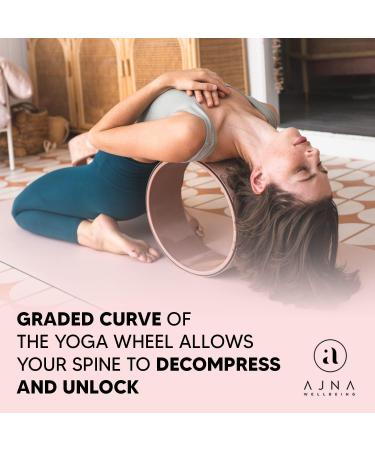 Large 13 inch Yoga Wheel for Back Pain Relief and Muscle Massage - Back Stretcher for Spine Stress Relief - Nude Moon Design - Buy Online on GoSupps.com