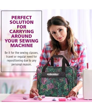 Floral Sewing Machine Carrying Case - Universal Tote Bag for Easy Transport - Buy Online on GoSupps.com