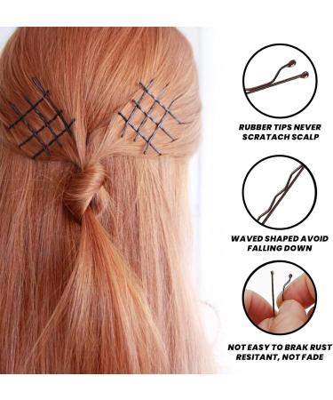 180-Piece Bobby Pins Hair Clips Set with Storage Box - Black, Blonde, Brown - Women's Girls Hair Styling Grips - Buy Online on GoSupps.com