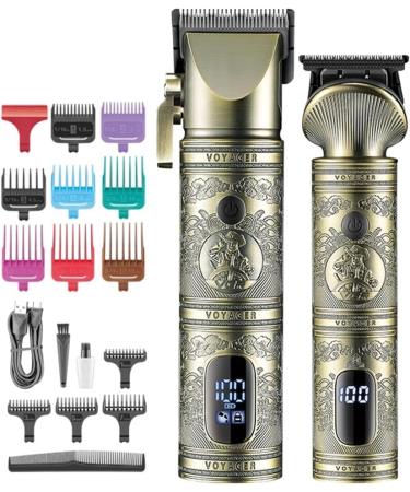 Razors V-670 Professional Hair Trimmer Set - Men's Barber Clipper for Personal Care | Gold Finish - Buy Online on GoSupps.com