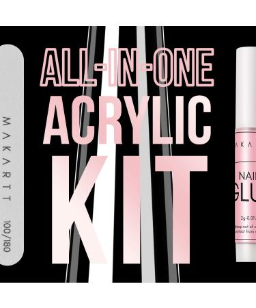 Makartt XXL Ballerina Press On Nail Set - Ultra Long Half Cover Tips & 4 Glue - 245 Pieces for Nail Art - Buy Online on GoSupps.com