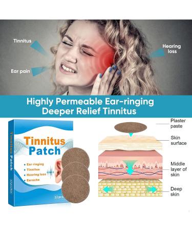 Tinnitus Relief Patches - Herbal Treatment for Ringing Ears, Hearing Loss, and Ear Pain - 12 PCS - Buy Online on GoSupps.com