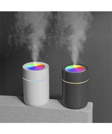 Mini Humidifier For Bedroom Car Humidifiers With Colorful Night Light Portable Small Room Humidifier Usb Desktop Air Humidifier Essential Oil Diffuser Car Purifier Aroma Anion Mist Maker One Size 1-white