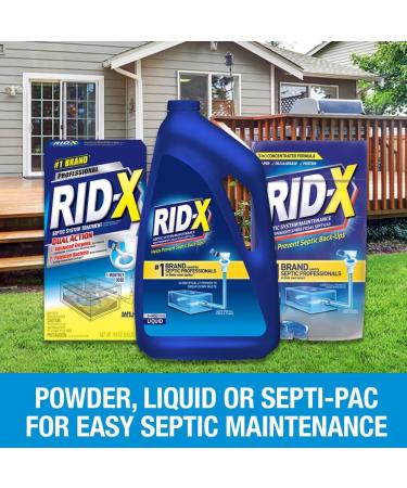Rid-X Septic Tank System Treatment - 6-Dose Liquid 48 oz (Pack of 3) | Effective Septic Care for Homeowners | International Shipping - Buy Online on GoSupps.com