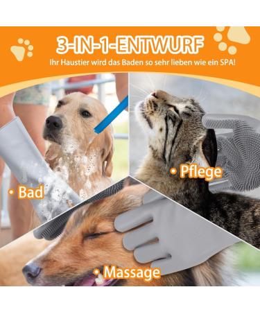 Comfpet Pet Care Shoes - Dog Hair Removal Cat Brush for Shedding Bathing & Massaging - Food-Safe Silicone (Gray) - Buy Online on GoSupps.com