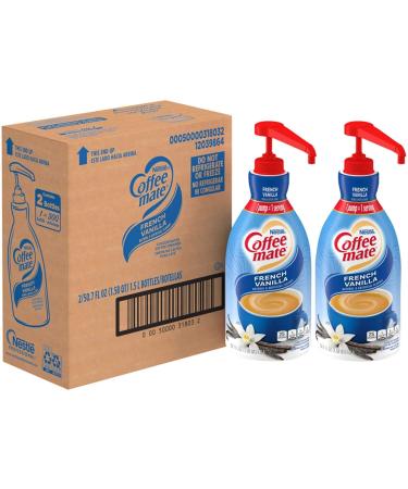 Nestle Coffee mate French Vanilla Liquid Pump Creamer 50.7 Fl Oz (Pack of 2) - Non-Dairy, No Refrigeration Needed - Buy Online on GoSupps.com