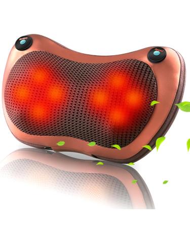 Mineup Shiatsu Massage device neck massage pillow with heat function massage pillows with 8 knots back massage device for the neck shoulder for home office car father's daily gift