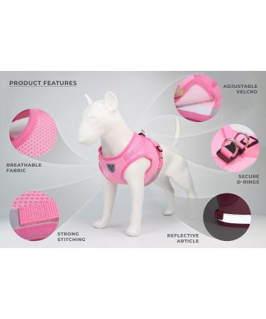 Pet's Playground XS Pink Small Dog Harness for Puppies - UK | Dog Harness for Small Dogs - Buy Online on GoSupps.com