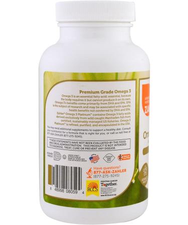 Zahler Omega 3 Platinum - Advanced Fish Oil 2000 mg | 90 Softgels - Buy Online on GoSupps.com