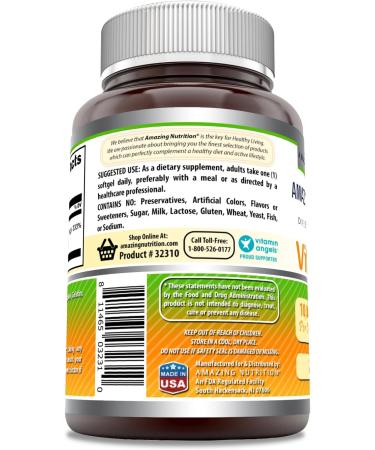 Amazing Formulas Vitamin A 10000 IU Supplement | as Retinyl Palmitate | 3000 Mcg | Softgels | Non-GMO | Gluten Free | Made in USA (1 Pack 250 Count) 250 Count 1 Count (Pack of 1) - Buy Online on GoSupps.com
