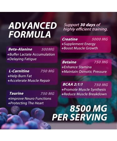 Asumtal Creatine Monohydrate Gummies Complex 8500 MG for Men & Women 120 Count - Buy Online on GoSupps.com
