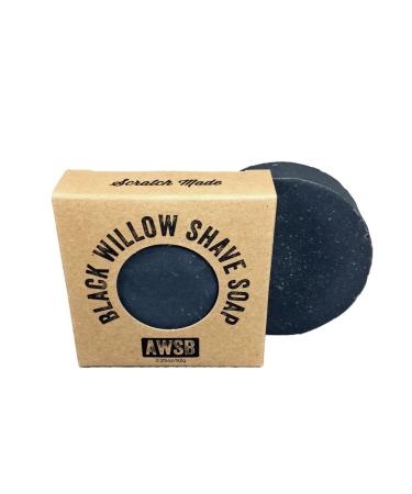 Black Willow Shave Soap for Smooth Shaving Vegan All Natural with Organic Ingredients Handmade by A Wild Soap Bar
