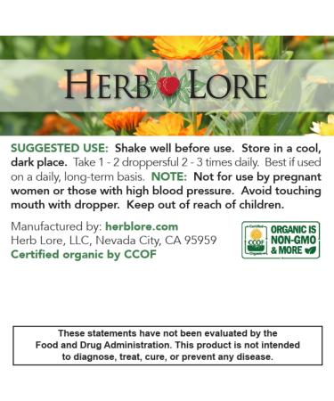 Herb Lore Organic Adrenal Tonic Tincture - Herbal Adrenal Support Supplement - Adaptogen Drops with Ashwagandha Rhodiola & Eleuthero - Alcohol Free - 2 Fl Oz 2 Fl Oz (Pack of 1) - Buy Online on GoSupps.com