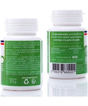 KONJAC 3180 mg/d - Powerful and Effective Hunger Suppressant | 95% Glucomannan | Helps Slimming Detox Digestion & Transit | - Buy Online on GoSupps.com