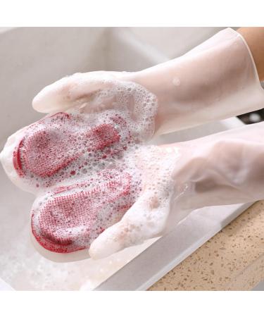 Multi functional magic brush household dishwashing gloves plastic latex waterproof kitchen cleaning household laundry Magic Brush One Hand Brush (Pink) One-size-fits-all - Buy Online on GoSupps.com