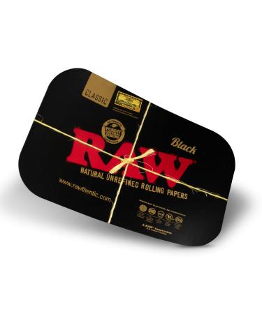 RAW Black Tray Cover | Size - Small | Magnetic Cover to Help Store Tray Contents Quickly | No More Lost Lighters 11x7 Inch (Pack of 1)