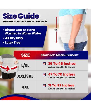 Amerika Wide Abdominal Binder Belly Wrap L/XL - Postpartum,Tummy Tuck Belt for Slimming & Support - Bariatric Stomach Compression for Hernia & Surgery Healing - Buy Online on GoSupps.com