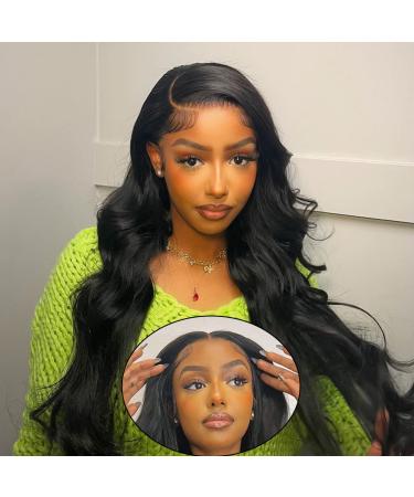 Ashart Wear and Go Glueless Wig Body Wave Lace Front Wigs Human Hair Wigs for Black Women Glueless Wigs Human Hair Pre Plucked Pre Cut Lace 4x4 Closure Wigs Human Hair 26 Inch 180% Density 26 Inch Body Wave Glueless Wig