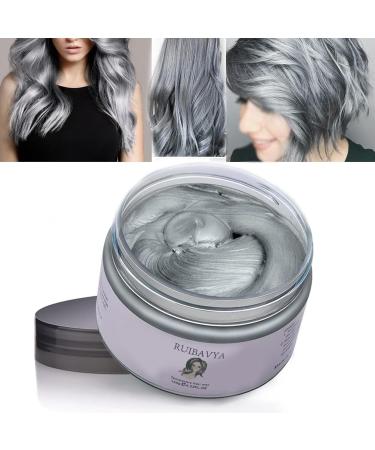 Hair Color Wax Instant Hair Dye Disposable Hair Mud Natural Hairstyle Cream Unisex Temporary Modelling Clay Pomade Gray