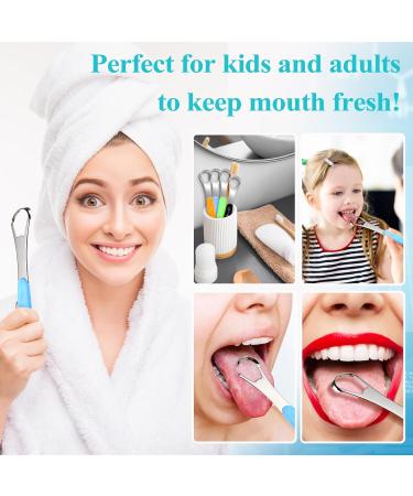 Wllhyf Stainless Steel Tongue Scraper - 4 Pack Bad Breath Reducer with Travel Case | Tongue Cleaner for Fresh Breath - For Men & Women - Buy Online on GoSupps.com