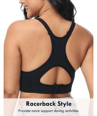 HOFISH Women's Pumping Sports Bra 2pcs Set | Medium Support Racerback Athletic Bras | Seamless High Impact Yoga Exercise Bras | XXL | Black/Grey & Deep Blue - Buy Online on GoSupps.com