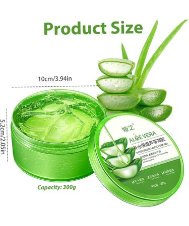 Aloe Vera Gel 300g Natural Aloe Gel Sun Relief Moisturizer Organic Aloe Vera Gel for Face & Body Soft and Soothing Sensitive Skin Hydration - Buy Online on GoSupps.com