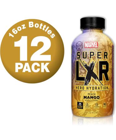 Arizona x Marvel Super LXR Peach Mango Hero Hydration Drink Pack of 12 x 473ml PET Bottles Sports Drink with Electrolytes & Vitamins Peach Mango 5.68 l (Pack of 1) - Buy Online on GoSupps.com