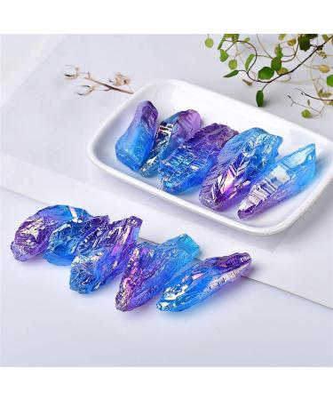 Natural Crystal Rough 200g Natural Crystal Electroplate Stone Quartz Specimen Collection Home Decor Fish Tank Decoration Gift 190-200g Electroplate Stone - Buy Online on GoSupps.com