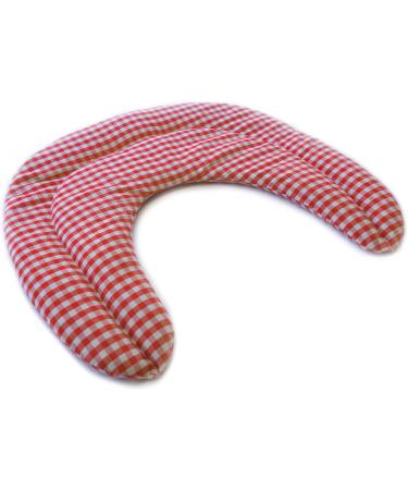 Rapeseed Neck Pillow with Chambers - Red & White - Heat Pad for Neck Relief - Premium Neck Pillow for Comfortable Sleep - International Shipping Available - Buy Online on GoSupps.com