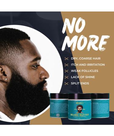 KXNG Cosmetics Luxury Beard Butter | Premium All-Natural Organic Beard Softener & Conditioner | Hydrating Shea Butter & Seed Oils | 4 oz - Buy Online on GoSupps.com