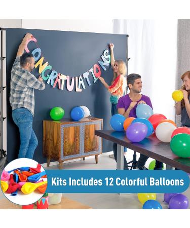 6.5x10ft Adjustable Backdrop Stand for Parties & Wedding Photography + 12 Balloons | ZBWW Photo Video Studio | Advertising Display - Buy Online on GoSupps.com