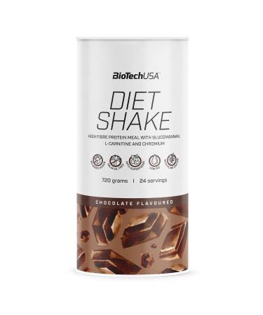 Biotechusa Diet Shake - Proteinreich Larm of Low - with superfoods chrome glucomannan L -carnitine - without added sugar palm oil free 720 g chocolate
